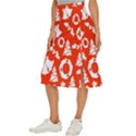 Orange Background Card Christmas  Midi Panel Skirt View2