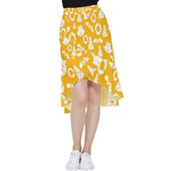 Card Christmas December Frill Hi Low Chiffon Skirt by artworkshop