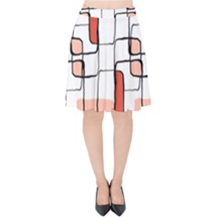 Abstract Seamless Pattern Art Velvet High Waist Skirt by Sapixe