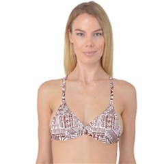 Tribal Pattern Vintage Texture Reversible Tri Bikini Top by Sapixe