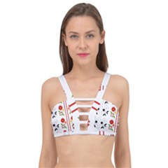 Vectors Bulgarian Folk Art Folk Art Cage Up Bikini Top by Sapixe