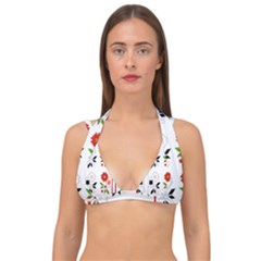 Vectors Bulgarian Folk Art Folk Art Double Strap Halter Bikini Top by Sapixe