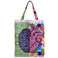 Brain Heart Balance Zipper Classic Tote Bag by Sapixe