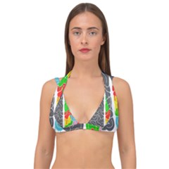 Clip Art Brain Halves Double Strap Halter Bikini Top by Sapixe