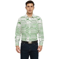 Circuit Board Men s Long Sleeve Pocket Shirt  by Sapixe