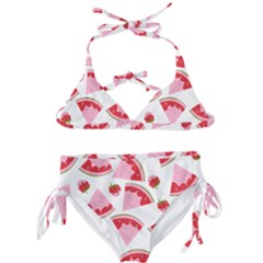 Pink Watermeloon Kids  Classic Bikini Set by Sapixe