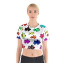 Fish Fishes Marine Life Swimming Water Cotton Crop Top View1