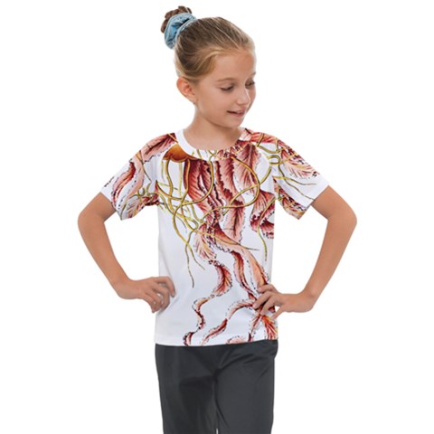 Animal Art Forms In Nature Jellyfish Kids  Mesh Piece Tee by Sapixe