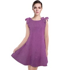 Background-purple Tie Up Tunic Dress by nateshop