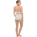 Seamless stylish pattern-with-fresh-yellow-bananas-background Scallop Top Cut Out Swimsuit View2