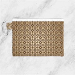 Background-chevron Chocolate Canvas Cosmetic Bag (medium) by nateshop