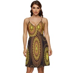 Fractal V-neck Pocket Summer Dress  by nateshop