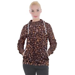 Coffee Beans Food Texture Women s Hooded Pullover by artworkshop