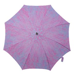  Texture Pink Light Blue Hook Handle Umbrellas (small) by artworkshop