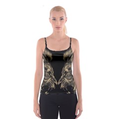 Animalsangry Male Lions Conflict Spaghetti Strap Top by Jancukart
