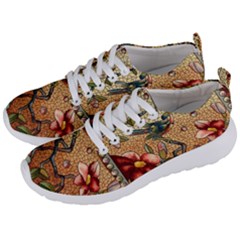 Flower Cubism Mosaic Vintage Men s Lightweight Sports Shoes by Jancukart