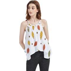 Autumn Isolated Blade Branch Flowy Camisole Tank Top by Amaryn4rt