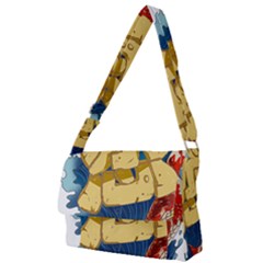 Wave Fish Koi Splash Character Full Print Messenger Bag (l) by Amaryn4rt