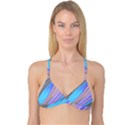 Wave Abstract Texture Design Reversible Tri Bikini Top View1