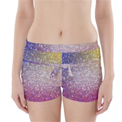Glitter Particles Pattern Abstract Boyleg Bikini Wrap Bottoms by Amaryn4rt