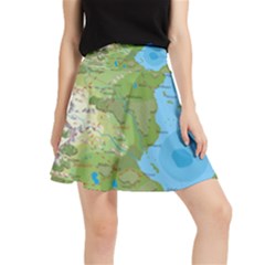 Grand Duchy Of Valderin Fantasy Map Waistband Skirt by Amaryn4rt