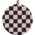Illustration Checkered Pattern Decoration Round Trivet View2