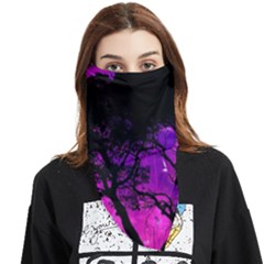 Tree Men Space Universe Surreal Face Covering Bandana (triangle) by Amaryn4rt