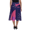 Abstract Background Shapes Banner Perfect Length Midi Skirt View2