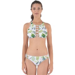 Leaves Foliage Pattern Abstract Perfectly Cut Out Bikini Set by Amaryn4rt