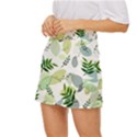 Leaves Foliage Pattern Abstract Mini Front Wrap Skirt View2
