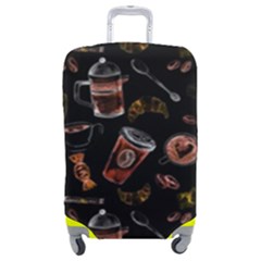 Coffee Watercolor Background Luggage Cover (medium) by Amaryn4rt