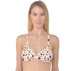 Leaves Fall Autum Colors Season Reversible Tri Bikini Top by Amaryn4rt