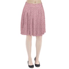 Flora Flowers Pattern Design Pink Spring Nature Pleated Skirt by artworkshop