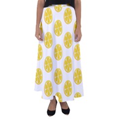 Fruit Food Juicy Organic Yellow Flared Maxi Skirt by Wegoenart