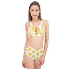 Fruit Food Juicy Organic Yellow Cage Up Bikini Set by Wegoenart
