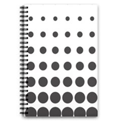 Halftone Pattern Dot Modern Retro Texture Circle 5 5  X 8 5  Notebook by artworkshop