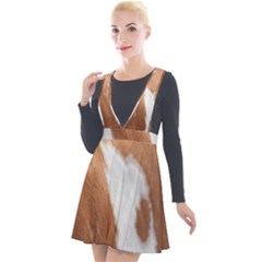 Horse Coat Animal Equine Plunge Pinafore Velour Dress by artworkshop