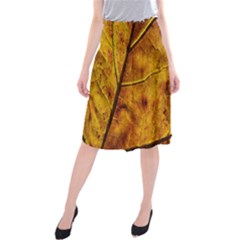 Leaf Leaf Veins Fall Midi Beach Skirt by artworkshop
