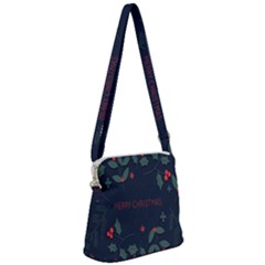 Merry Christmas Holiday Pattern  Zipper Messenger Bag by artworkshop