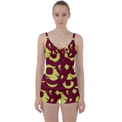 Illustration Art Pattern Design Painting- Tie Front Two Piece Tankini by Wegoenart