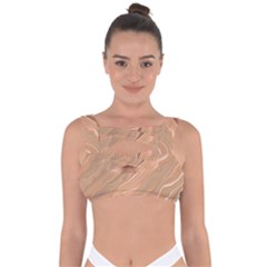 Abstract Marble Effect Earth Stone Texture Bandaged Up Bikini Top by Wegoenart