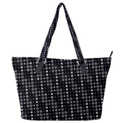 Illustration  Dots Dot Geometric Pattern Digital Art Full Print Shoulder Bag by Wegoenart