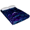 Illustration Abstract Waves Background Texture Fitted Sheet (Queen Size) View2