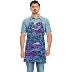Illustration Abstract Waves Background Texture Kitchen Apron by Wegoenart