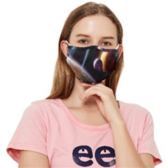 Planets In Space Fitted Cloth Face Mask (adult) by Sapixe