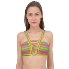 Peace And Love Cage Up Bikini Top by Thespacecampers
