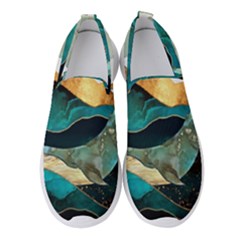 Ocean Whale Painting Sea Undersea Women s Slip On Sneakers by Wegoenart