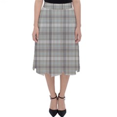 Winter Gray Plaids Classic Midi Skirt by ConteMonfrey