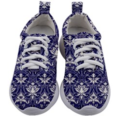Blue Lace Decorative Ornament - Pattern 14th And 15th Century - Italy Vintage  Kids Athletic Shoes by ConteMonfrey