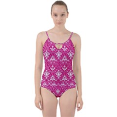 Pink  Lace Decorative Ornament - Pattern 14th And 15th Century - Italy Vintage Cut Out Top Tankini Set by ConteMonfrey